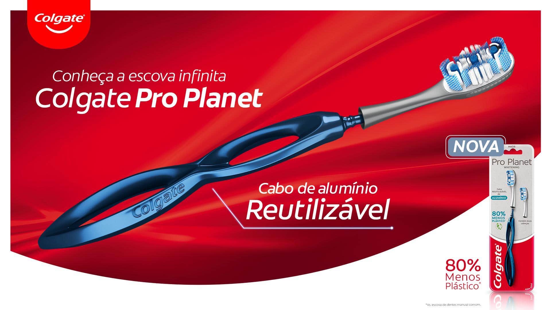 Colgate lança escova de dentes sustentável com cabo de alumínio